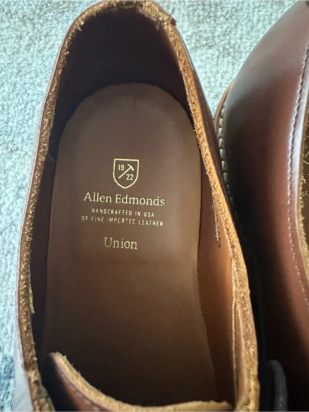 Allen Edmonds Chestnut Brown Derby Shoes